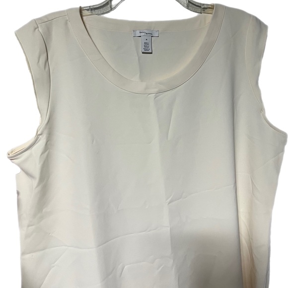 Daily Ritual Cream Cap Sleeve Sleeveless Tunic Tank Blouse Top Shirt Size 16 - Picture 2 of 8